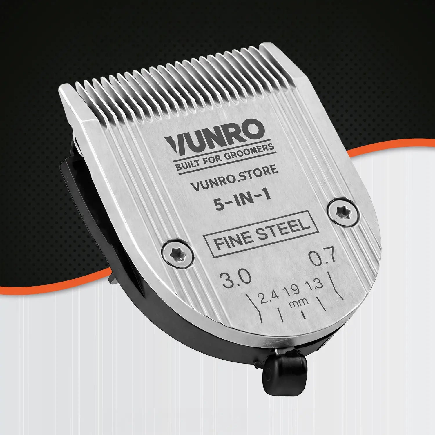 Adjustable Steel 5 in 1 Fine Dog Clipper Blade (0.7 mm - 3 mm)