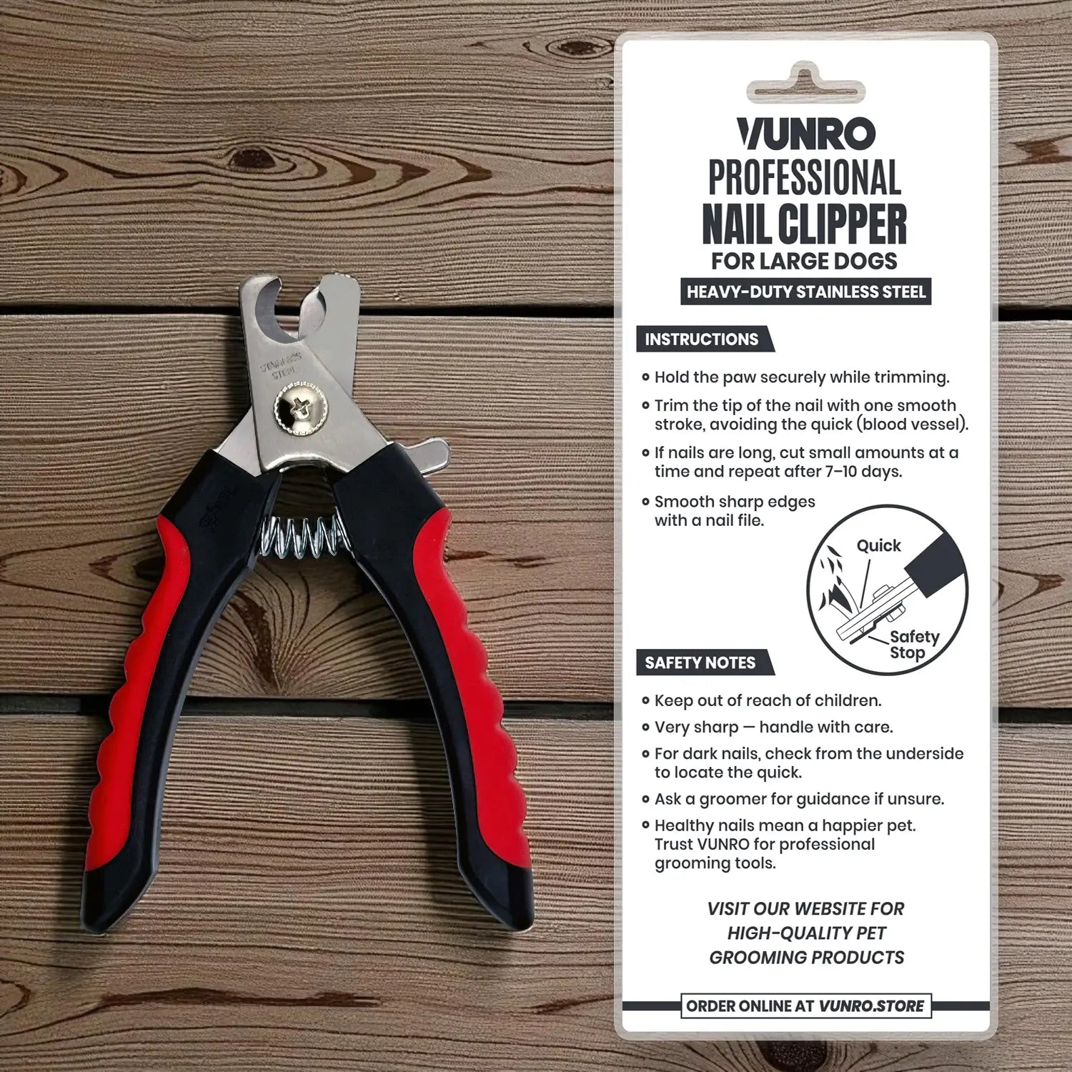 Large PRO Pet Nail Clipper by VUNRO