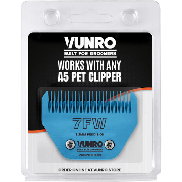 #7FW Wide Blue Steel Dog Clipper Blade (3.2 mm)
